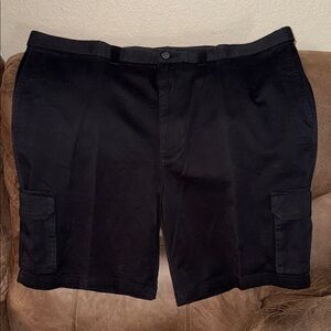 Haggar Black Cargo Shorts with Side Pockets